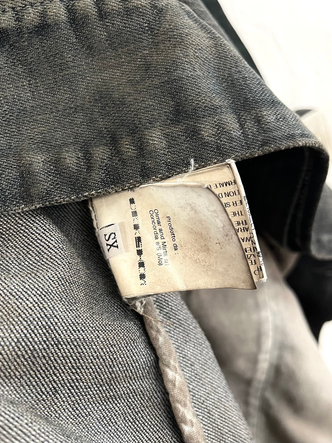 릭오웬스 2011 데님 레더 하이넥 드레이프 자켓 상품이미지8