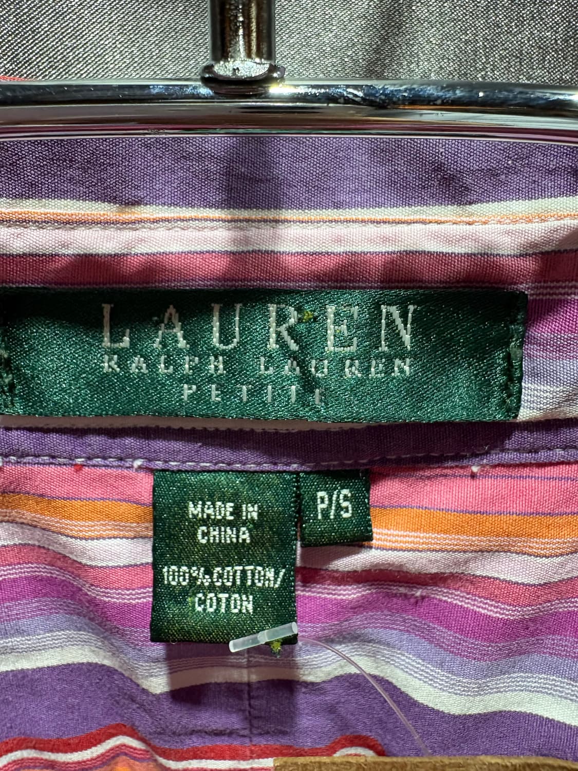 S 폴로랄프로렌 RLL 우먼스 스트라이프 배색 셔츠 상품이미지5