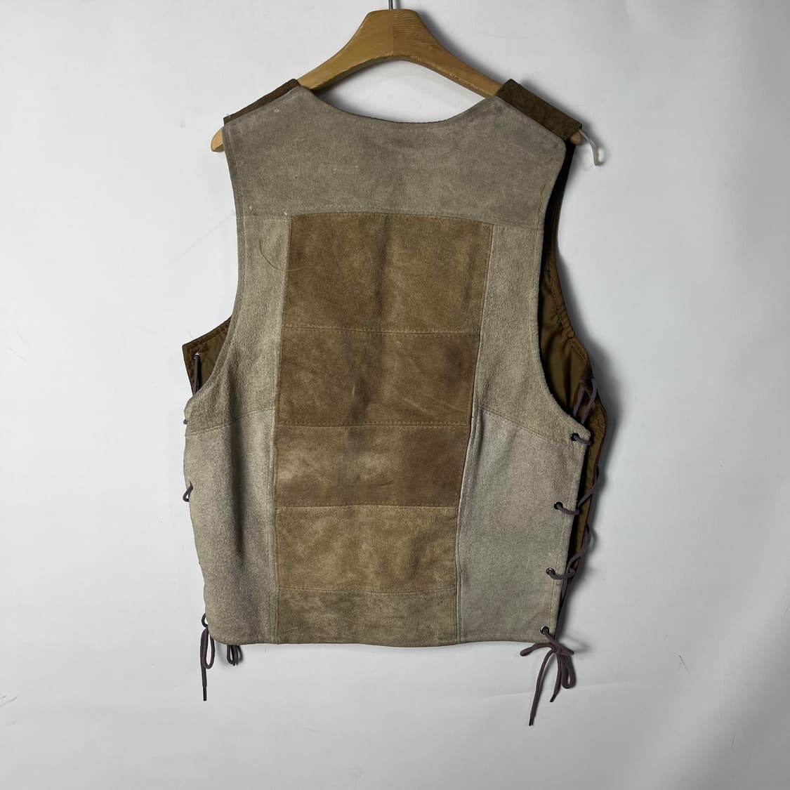 [JPN] 빈티지 패치워크 스웨이드 베스트 상품이미지2