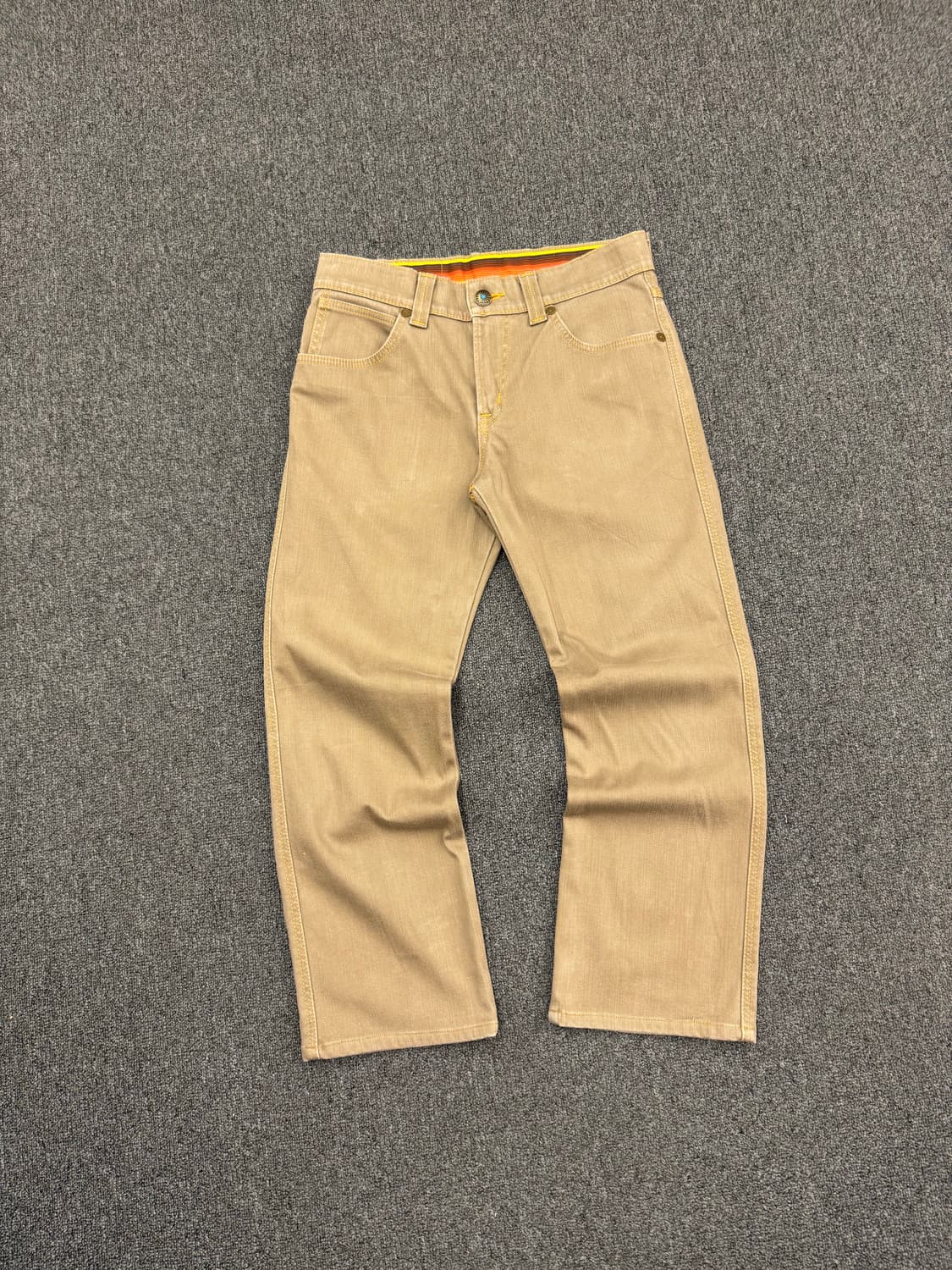 30)에드윈 빈티지 웨스턴 콘쵸 버튼 베이지 데님팬츠 상품이미지1