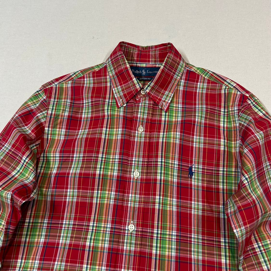S) 폴로 랄프로렌 클래식 체크 포플린 셔츠 상품이미지3