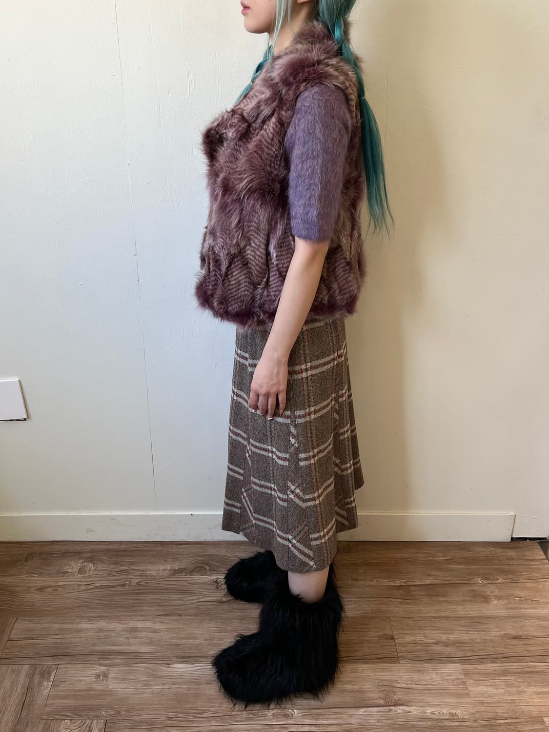 KENZO 라벤더 토끼퍼 베스트 상품이미지8