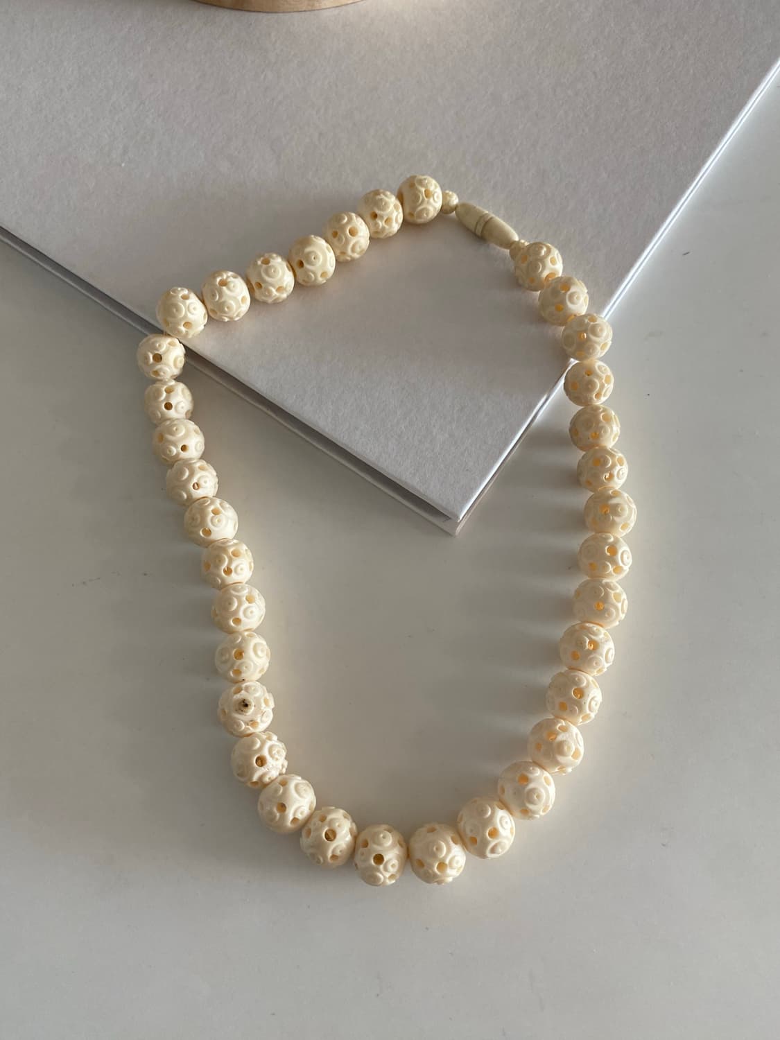 빈티지 조각 아이보리 목걸이 상품이미지6