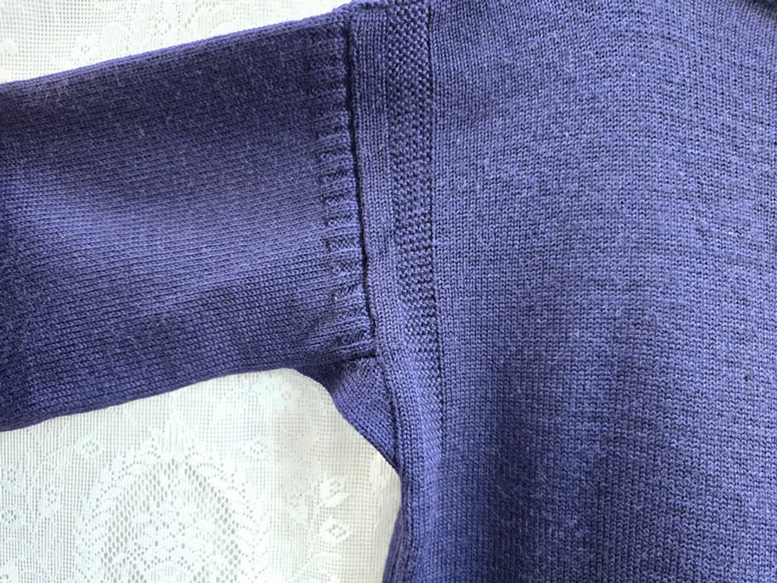 80s 건지 울른스 네이비 피셔맨 니트 (made in uk) 상품이미지3