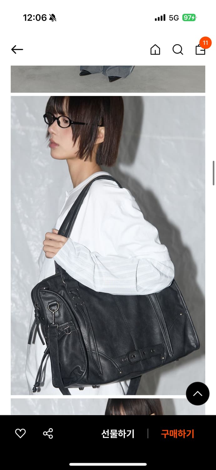 팬시클럽 BELTED WASHING LEATHER BAG 상품이미지4