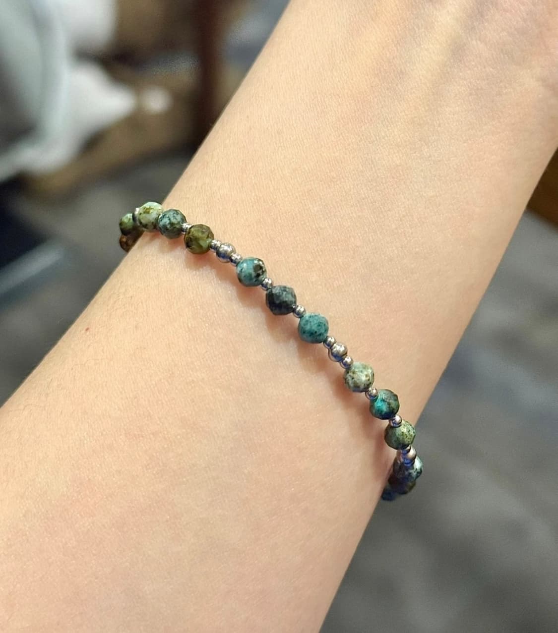 (핸드메이드) 천연석 터키석 밴드형 원석팔찌 상품이미지6
