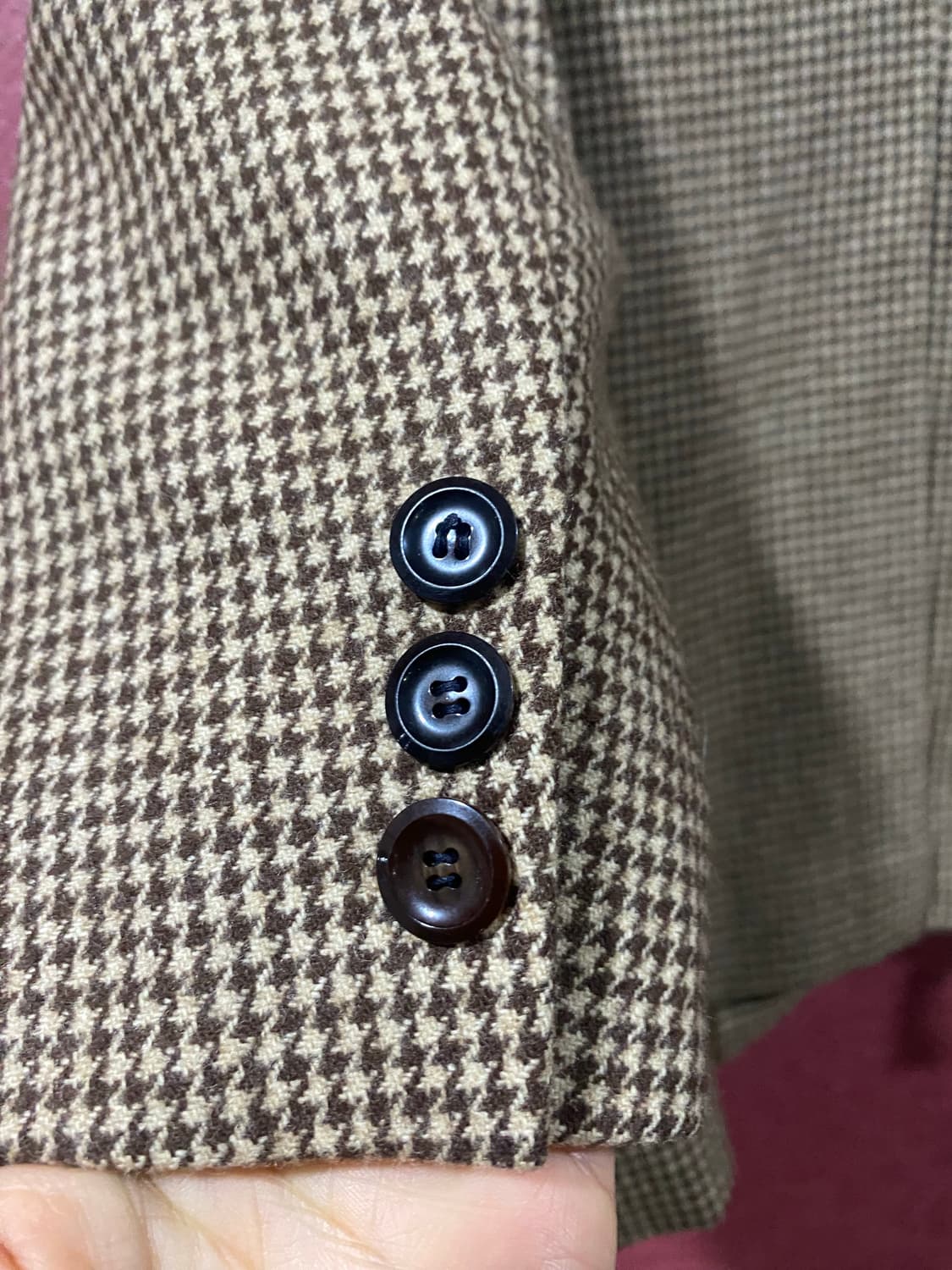 MEX 브라운 체크 울 블레이저 자켓 상품이미지10