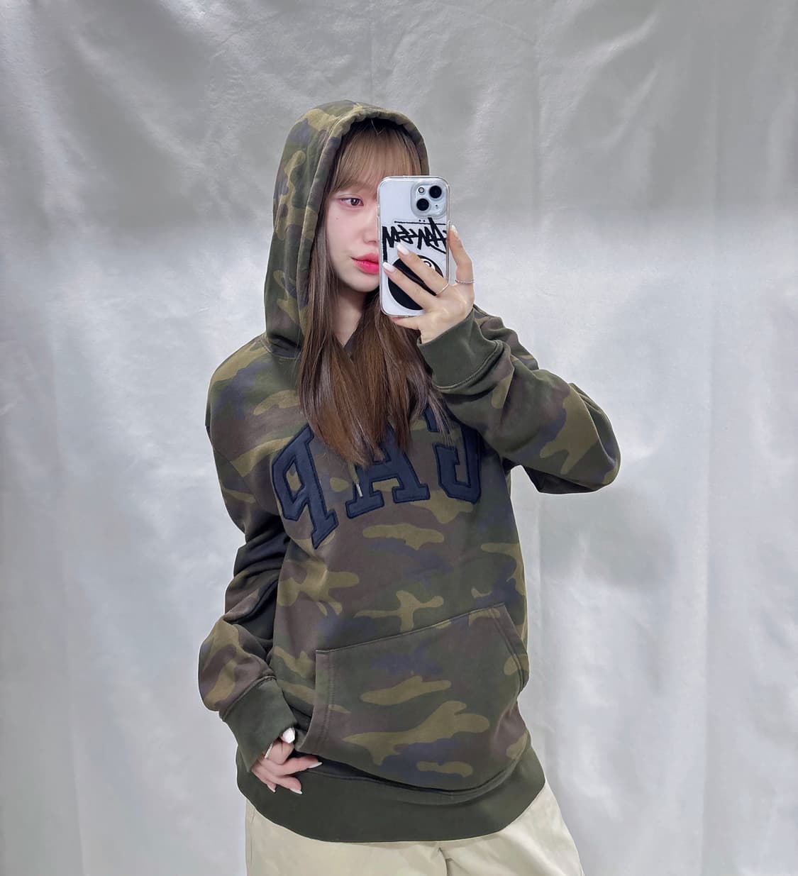 GAP 카모 빅로고 후드  상품이미지1