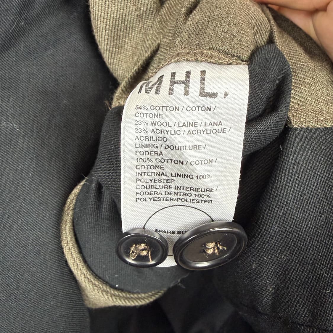 (S) 마가렛호웰 MHL 코튼 울 드릴 자켓 상품이미지5