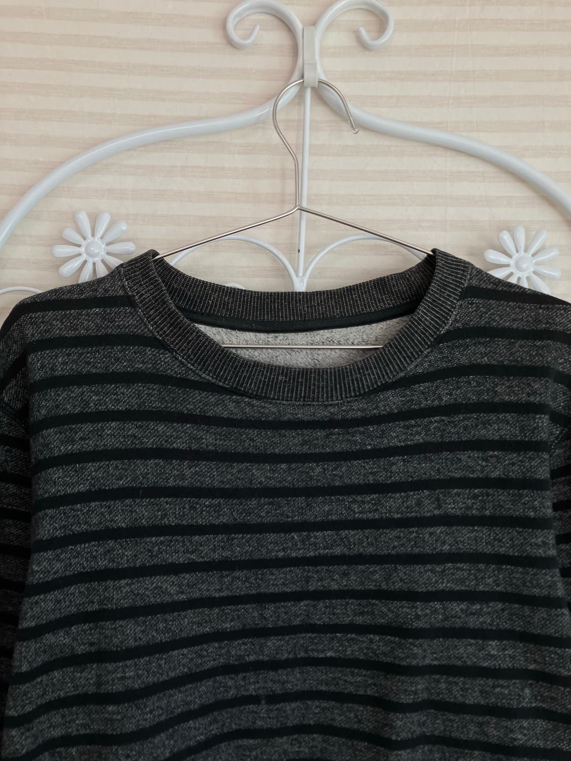 빈티지 딥 그레이 스트라이프 맨투맨 y2k 스트릿 갸루 펑키 일본빈티지 상품이미지3