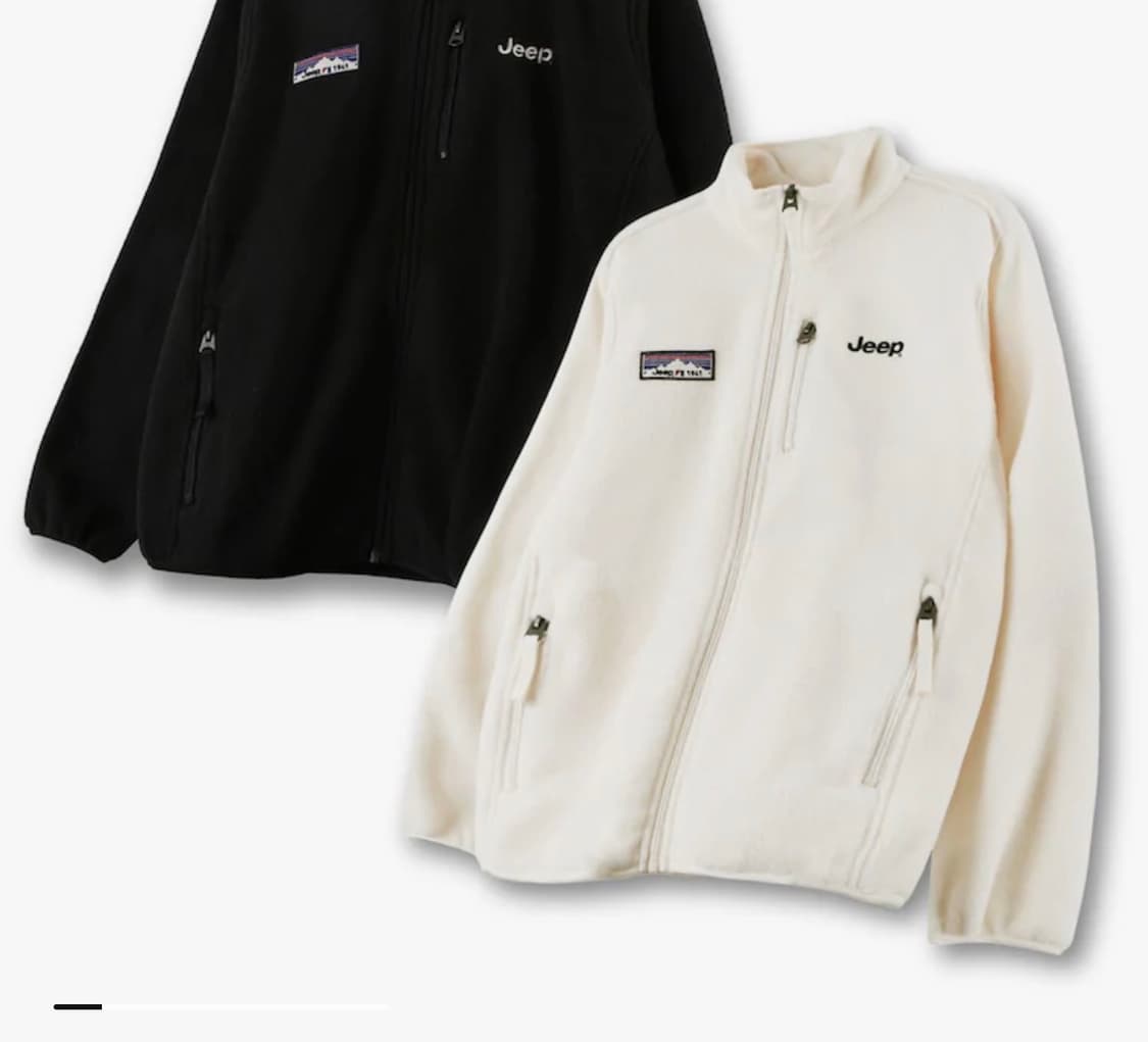 지프 플리스 집업 후리스 아이보리 M 팝니다 상품이미지1