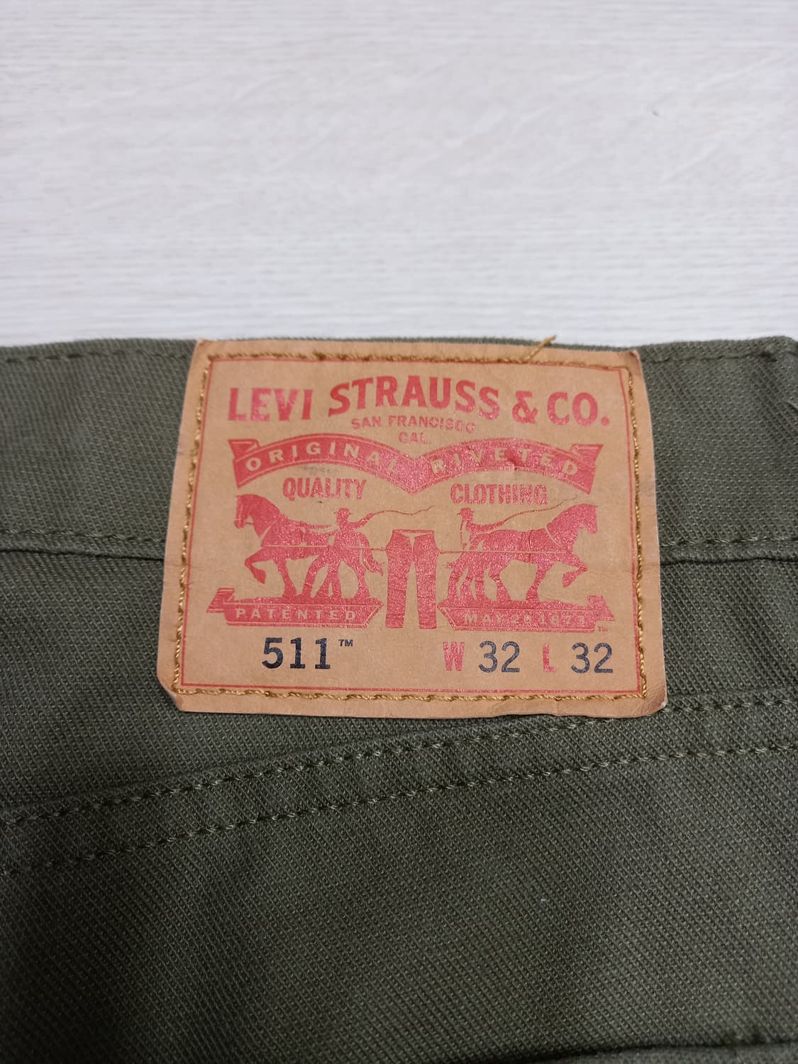 32 리바이스511 스판 슬림일자 치노 카키 32-321 상품이미지5
