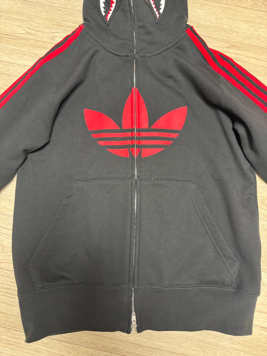 베이프x아디다스 콜라보 후드집업 상품이미지7