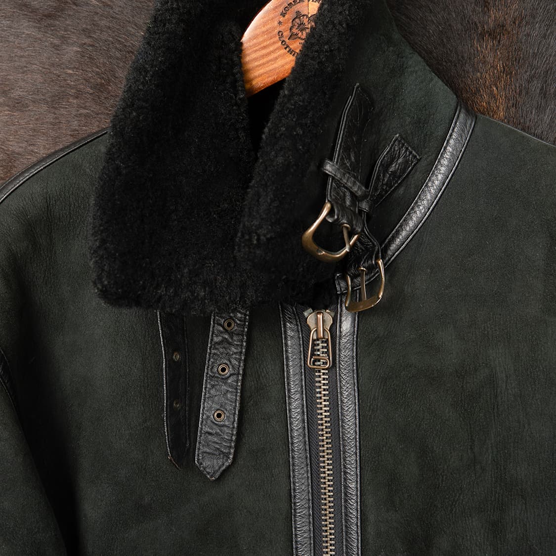 [100] 90s 빈티지 TYPE B3 양가죽 양털 무스탕  상품이미지5