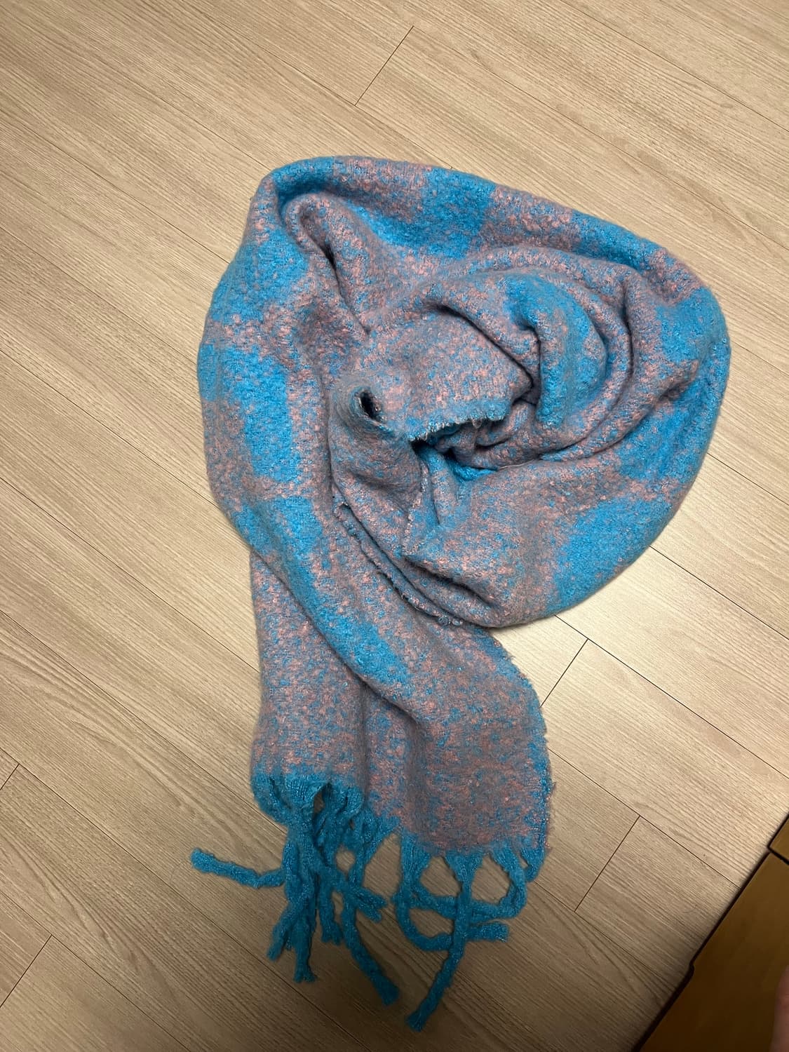 빔바이롤라 블루 자커드 로고 머플러 상품이미지5