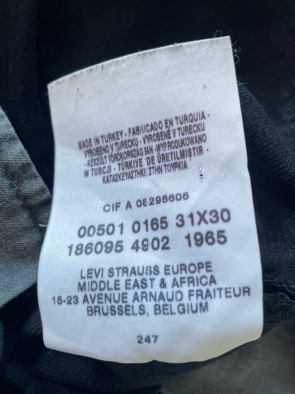 리바이스 501 블랙진 상품이미지8