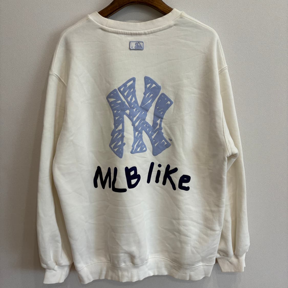 MLB 뉴욕 양키스 여성 맨투맨 아이보리 XS(85) 상품이미지4
