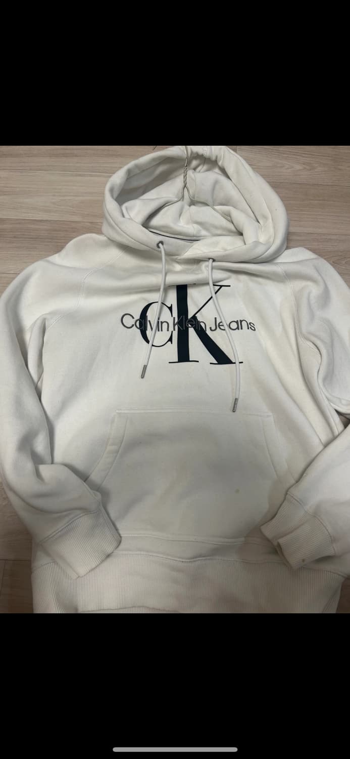 캘빈클라인진 흰색 후드티 s 판매 상품이미지1