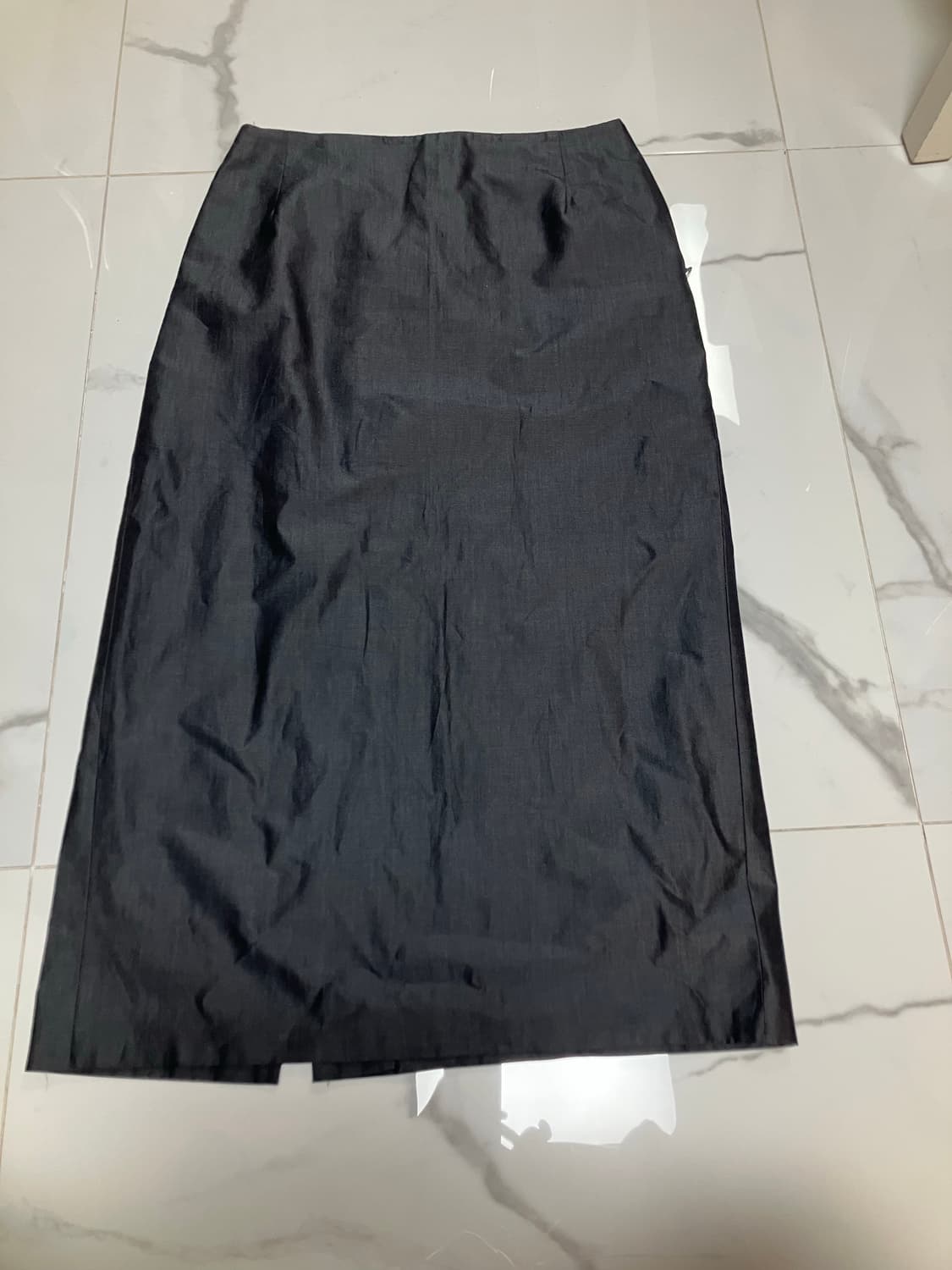 막스마라 차콜 그레이 봄여름용 코튼 미디 스커트 상품이미지1