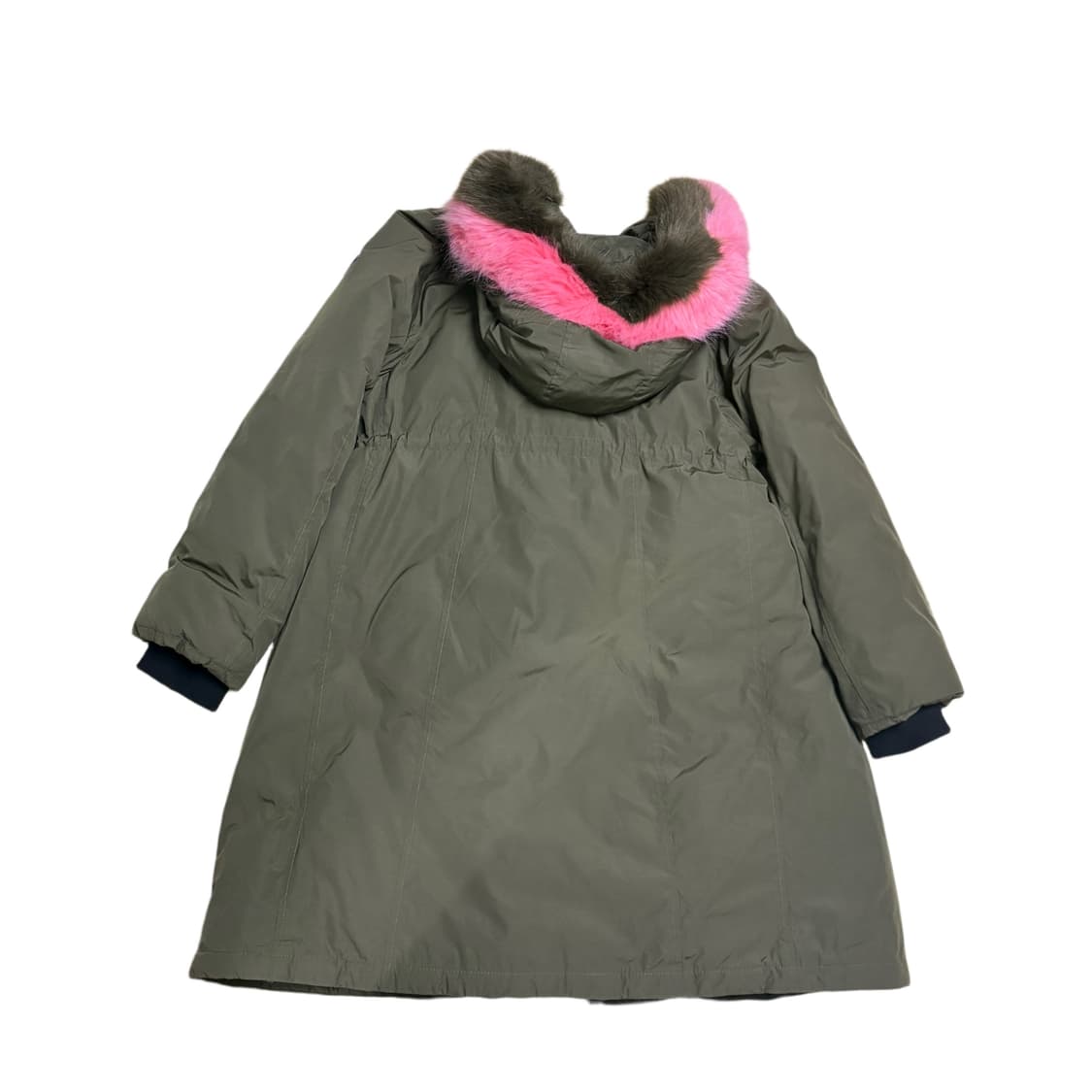 빈티지 PONY 핑크카키퍼 후드 롱 패딩 코트 상품이미지8