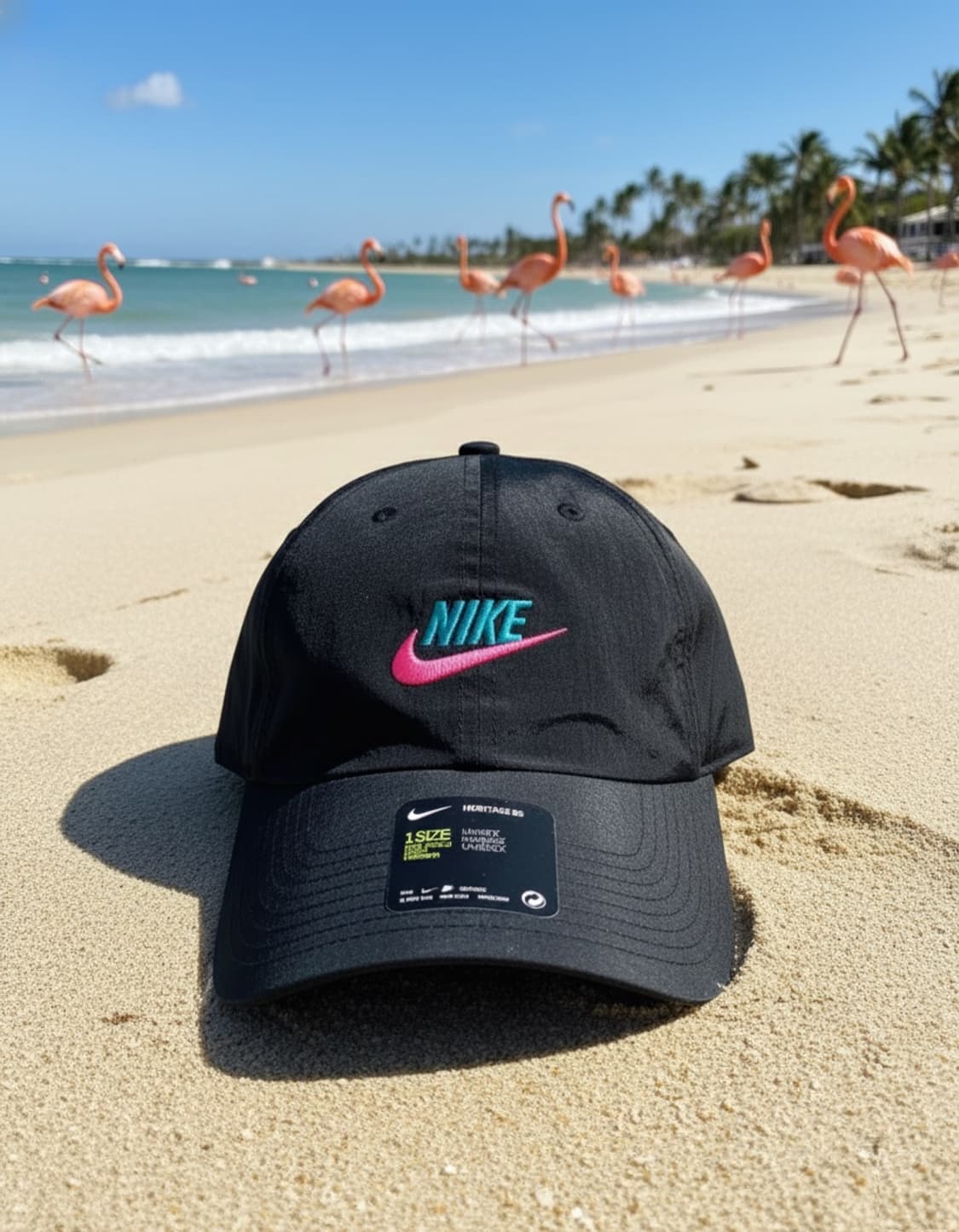 NIKE 나이키 초레어 헤리티지86 나일론 플라밍고 핑크/청록 볼캡 모자 상품이미지10