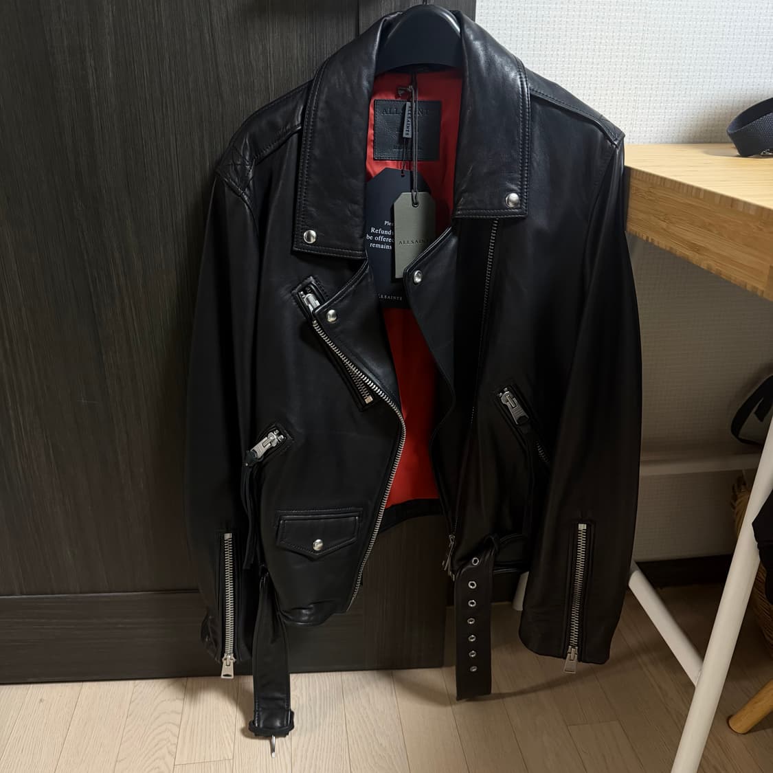 올세인츠 빌리 바이커 가죽자켓 M (새상품 택 있음) 상품이미지1