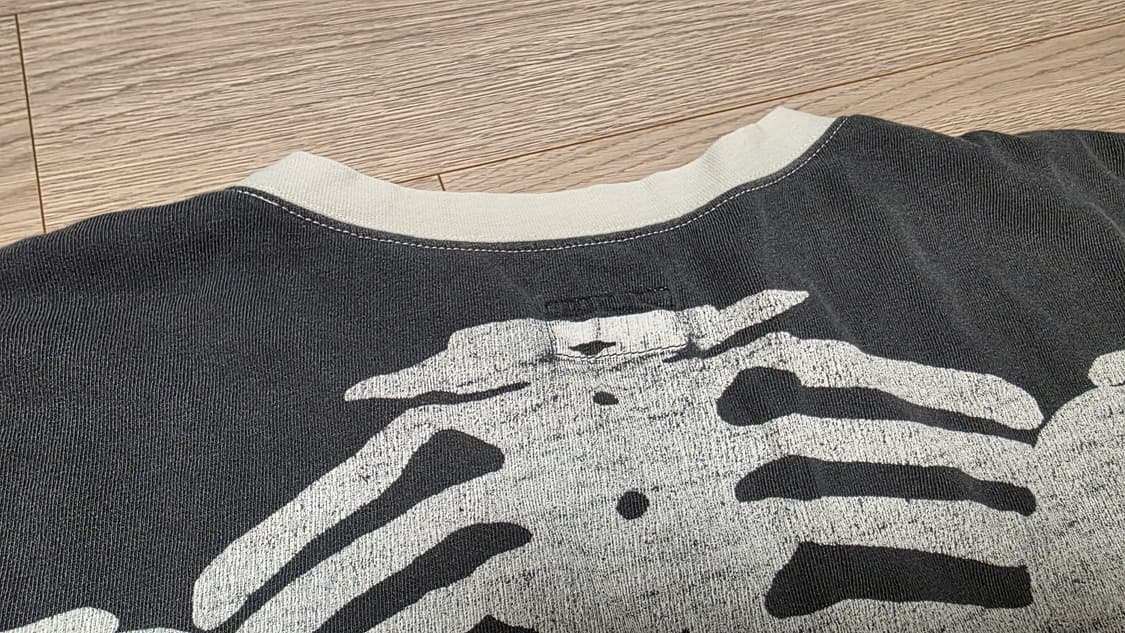 캐피탈 kapital 본 투톤 빅 포켓 티셔츠 키나리 블랙 상품이미지7