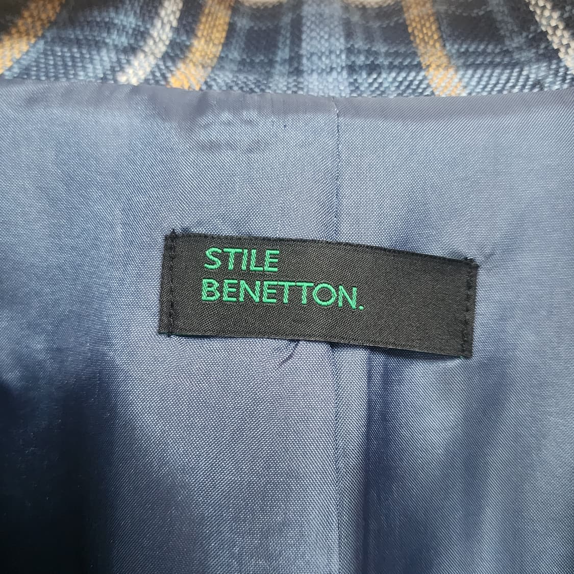 스틸 베네통 체크 자켓 상품이미지3