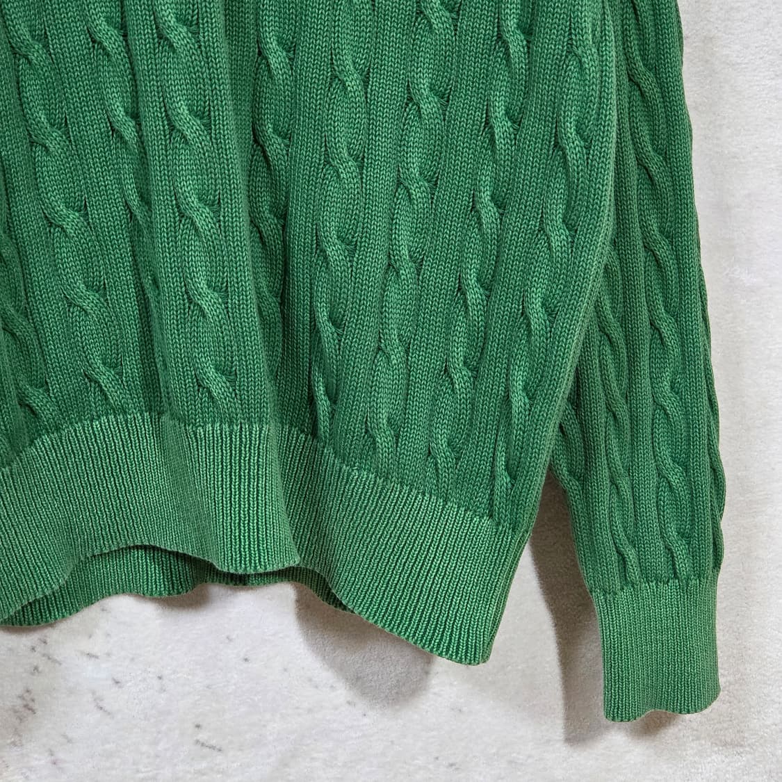 빈티지 그린 꽈배기 니트 상품이미지3