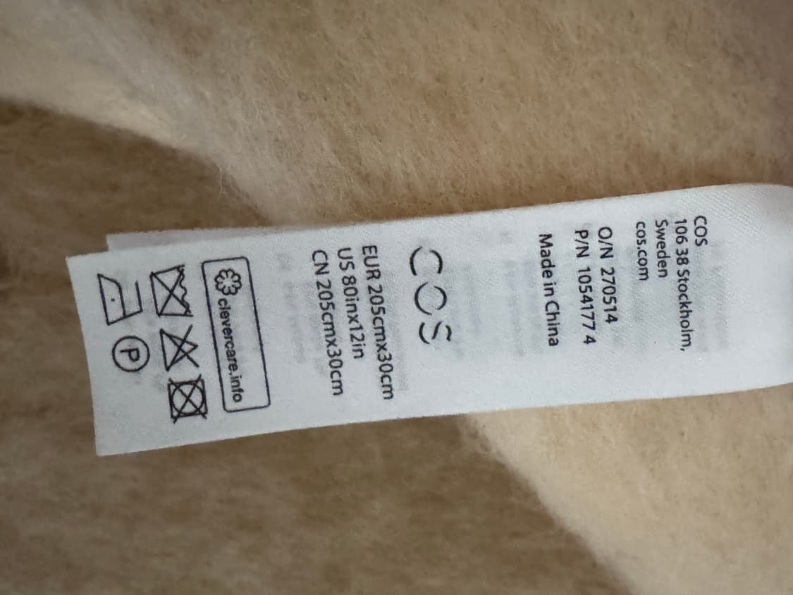 코스 모헤어 머플러 아이보리 상품이미지3