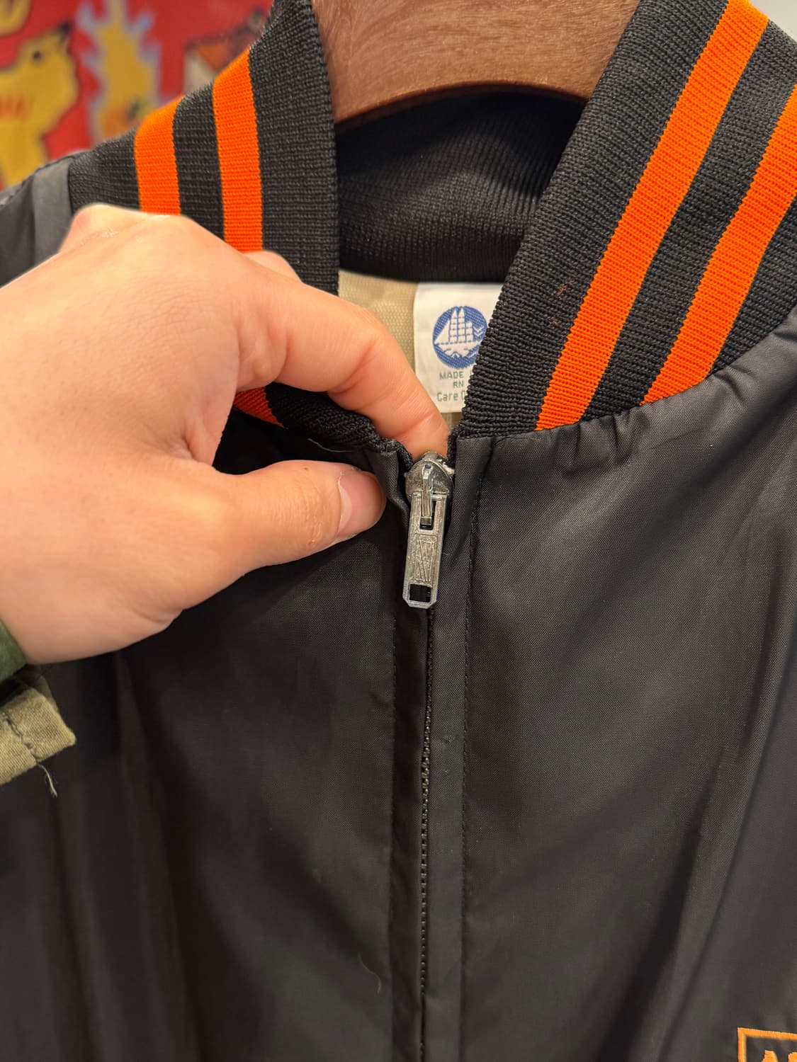 90s Wind Jammer 빈티지 스타디움 새틴 자켓 (USA)  상품이미지4