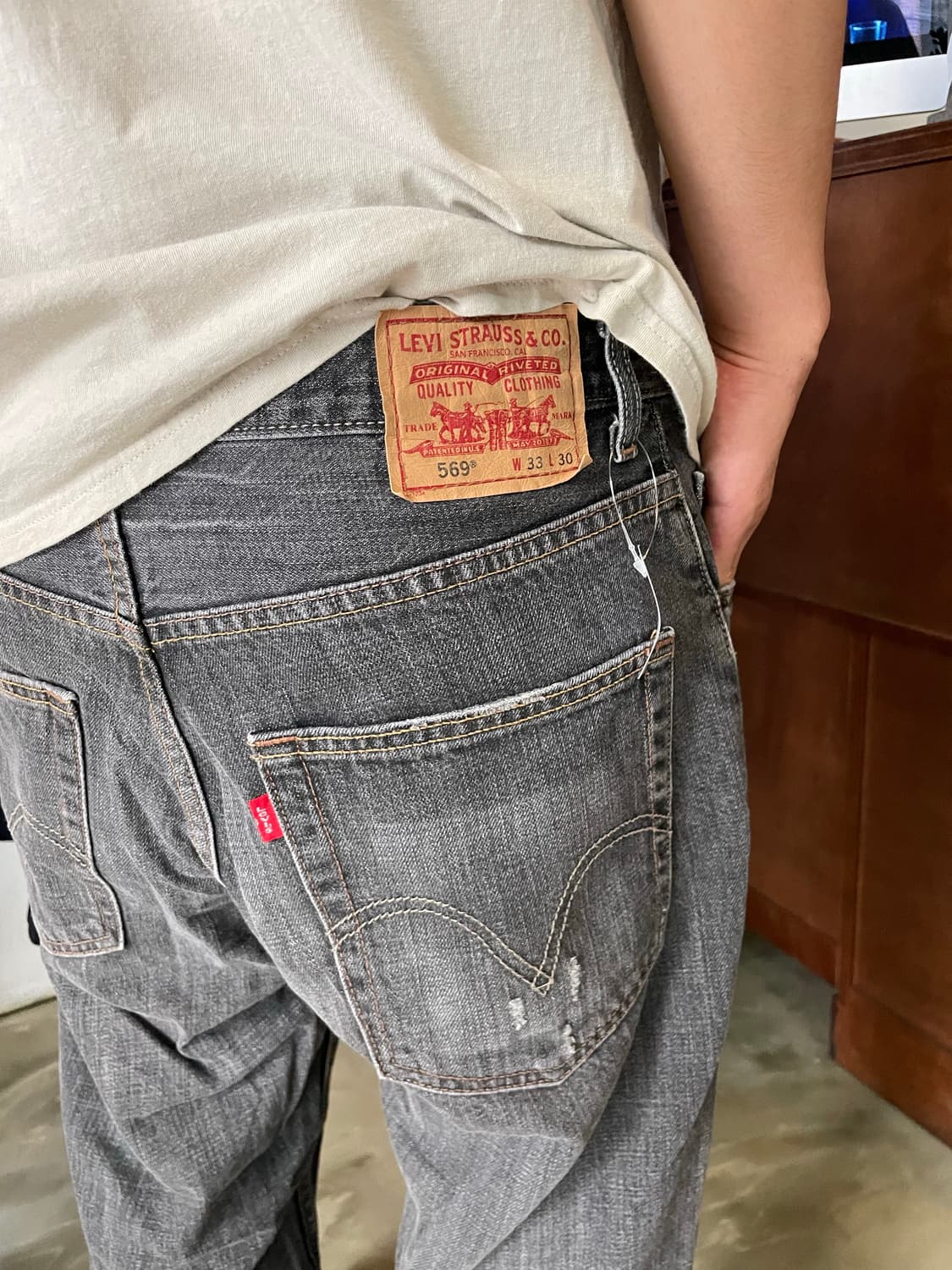 리바이스 569 33x30 블랙데님 상품이미지4
