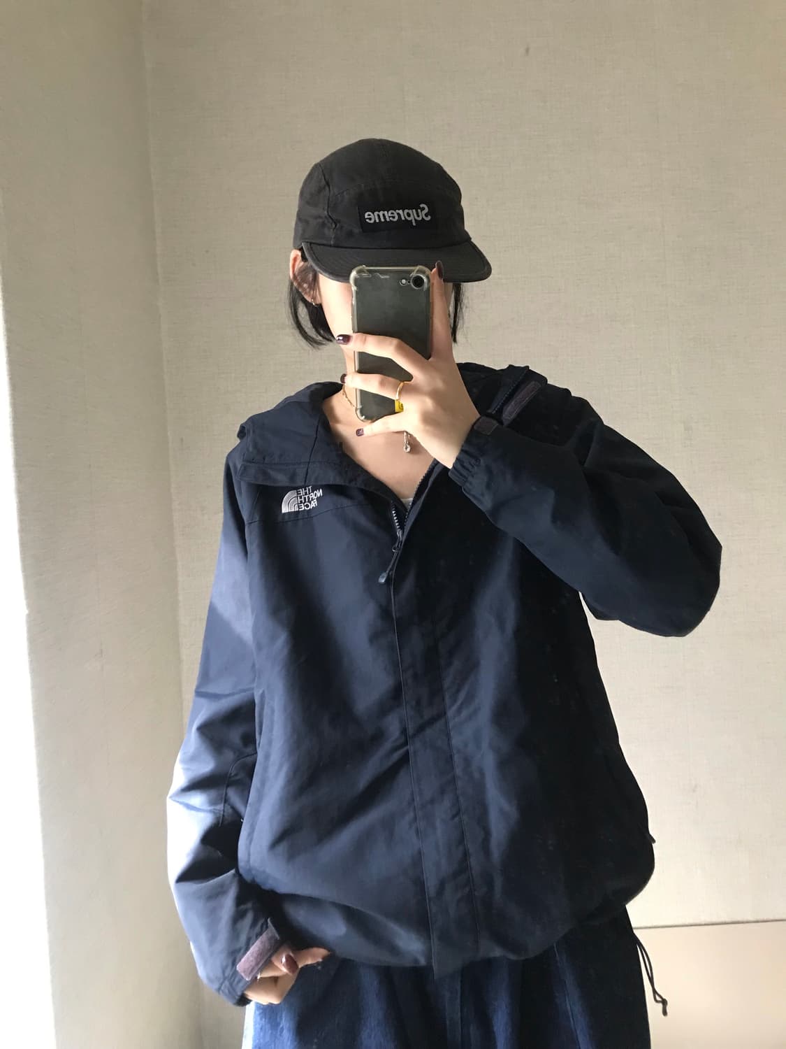 노페 네이비 고프코어 바람막이 상품이미지4