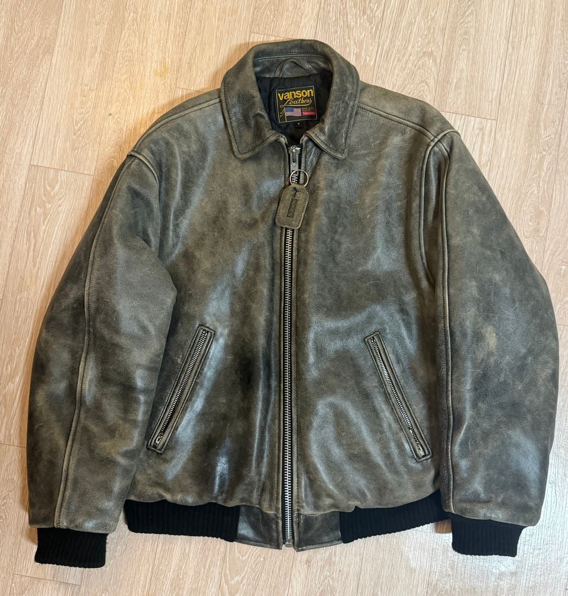 [S] 슈프림 밴슨 레더 자켓 블랙 상품이미지1