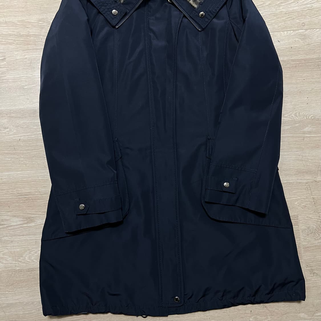 데코 여성 래빗퍼 트리밍 후드 N3B 야상패딩 점퍼 [네이비] S/90 상품이미지3