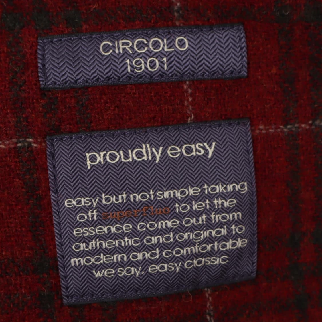 Circolo 1901 치르콜로 레드 체크 버진 울 자켓 상품이미지8