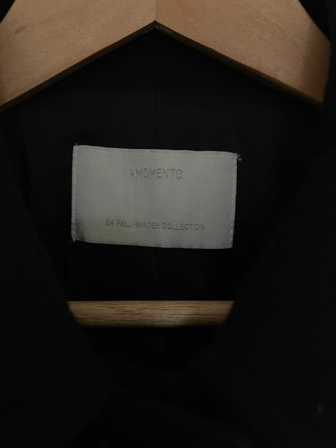 아모멘토 코트 블랙 24fw 상품이미지4