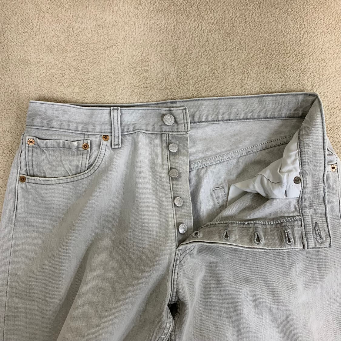 빈티지 리바이스 501 워싱 데님팬츠(33사이즈) 그레이진 남자청바지 상품이미지5