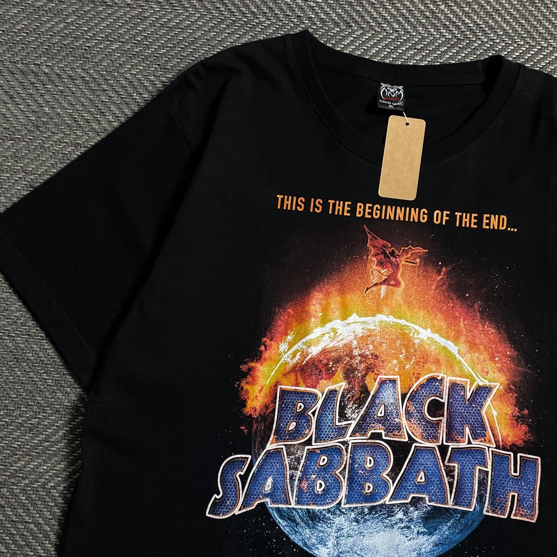 빈티지 USA 블랙 사바스 밴드 반팔 티셔츠o 4704 상품이미지3