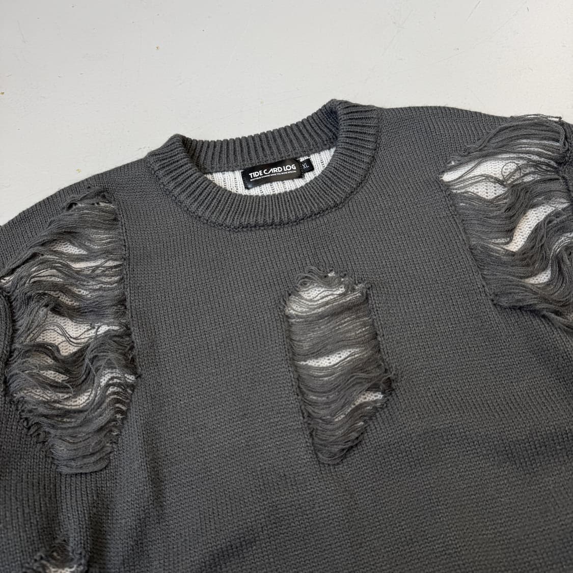 빈티지 그런지 디스트로이드 레이어드 니트 상품이미지3