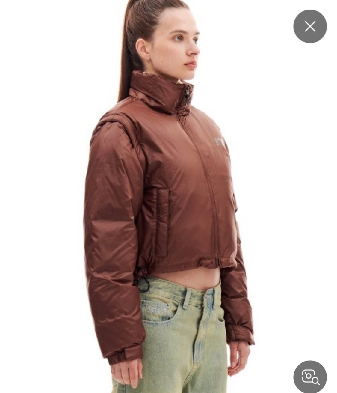 아카이브볼드 디테처블 크롭패딩 브라운  상품이미지2