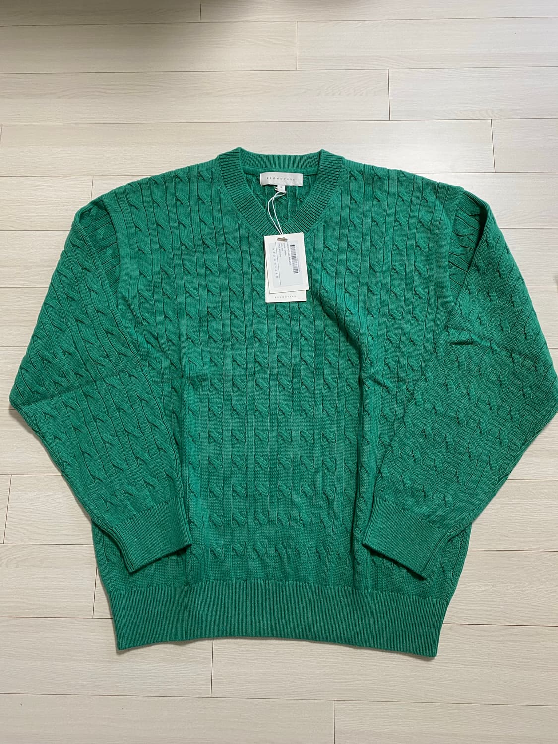 브라운야드 캐시미어 브이넥 니트 xl 새상품 상품이미지1