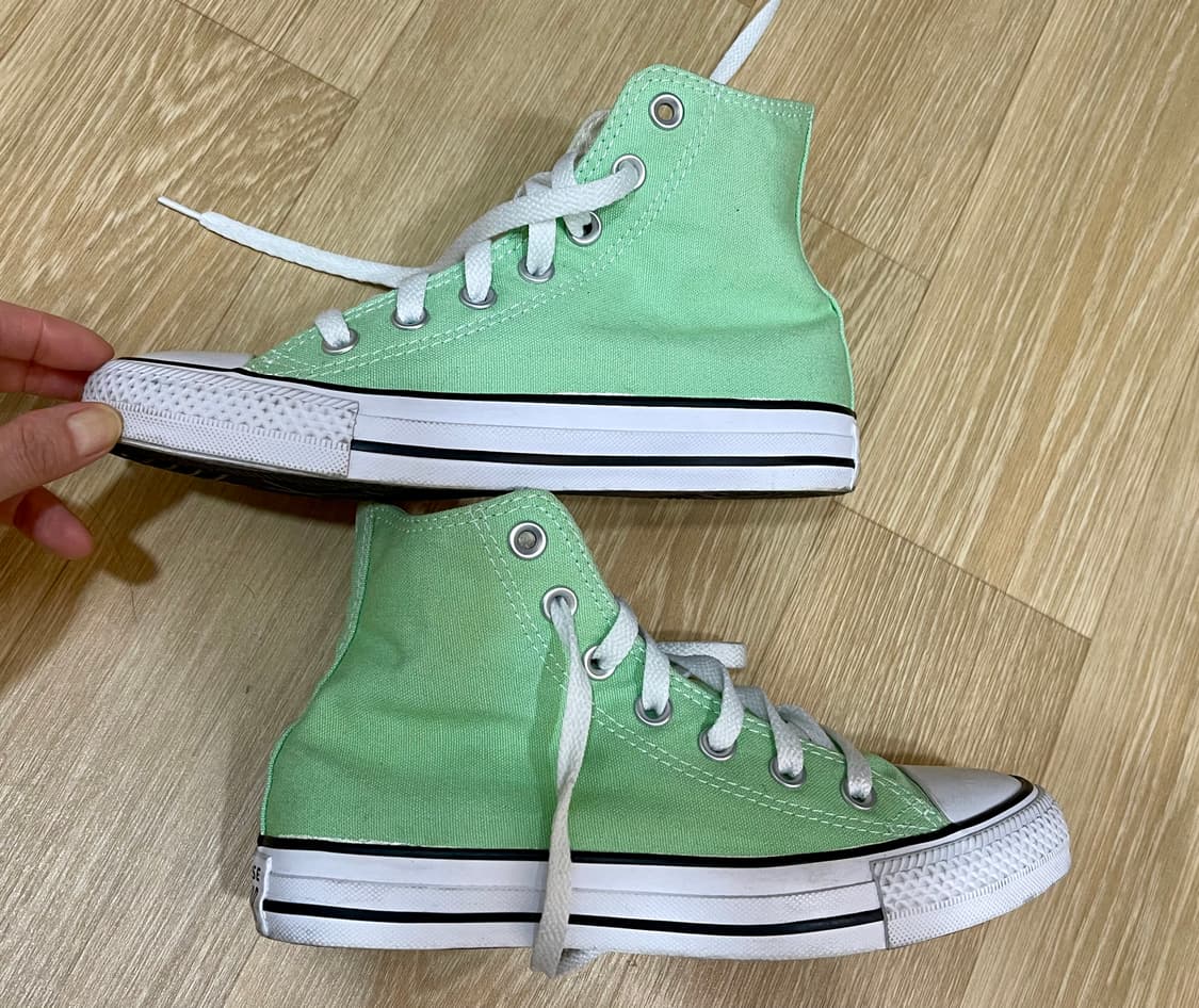 Converse 컨버스 척테일러 올스타 하이 - 파스텔 민트/235 상품이미지7