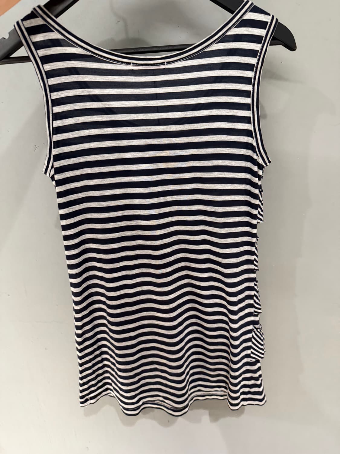 stripe pattern frill detail sleeveless  상품이미지8