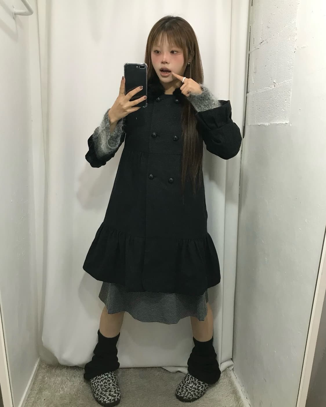 🖤폼폼 코트 코디 세트🩶 상품이미지1