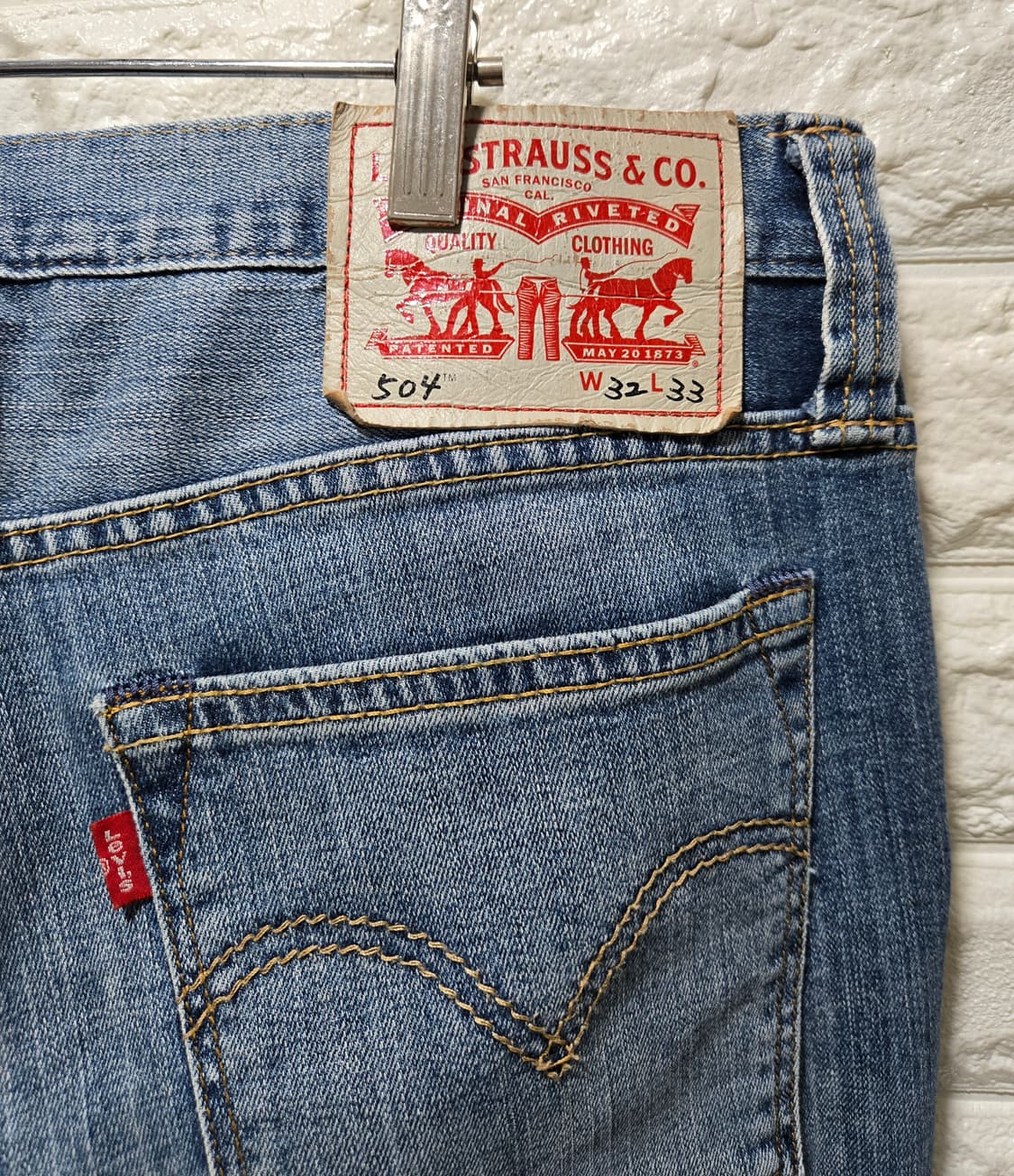 리바이스 504 데님팬츠 청바지 33~34 상품이미지6