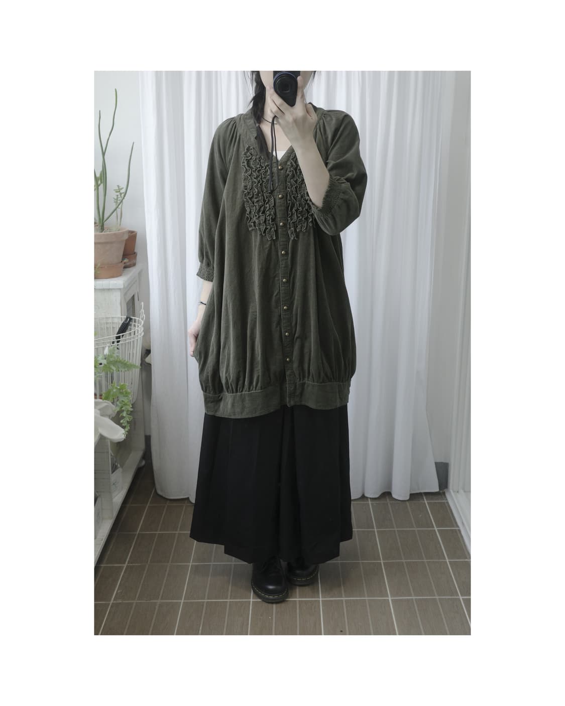 Khaki vintage dress 상품이미지5