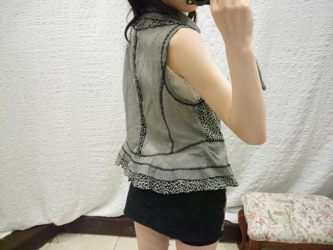Dot frill summer vest 상품이미지5