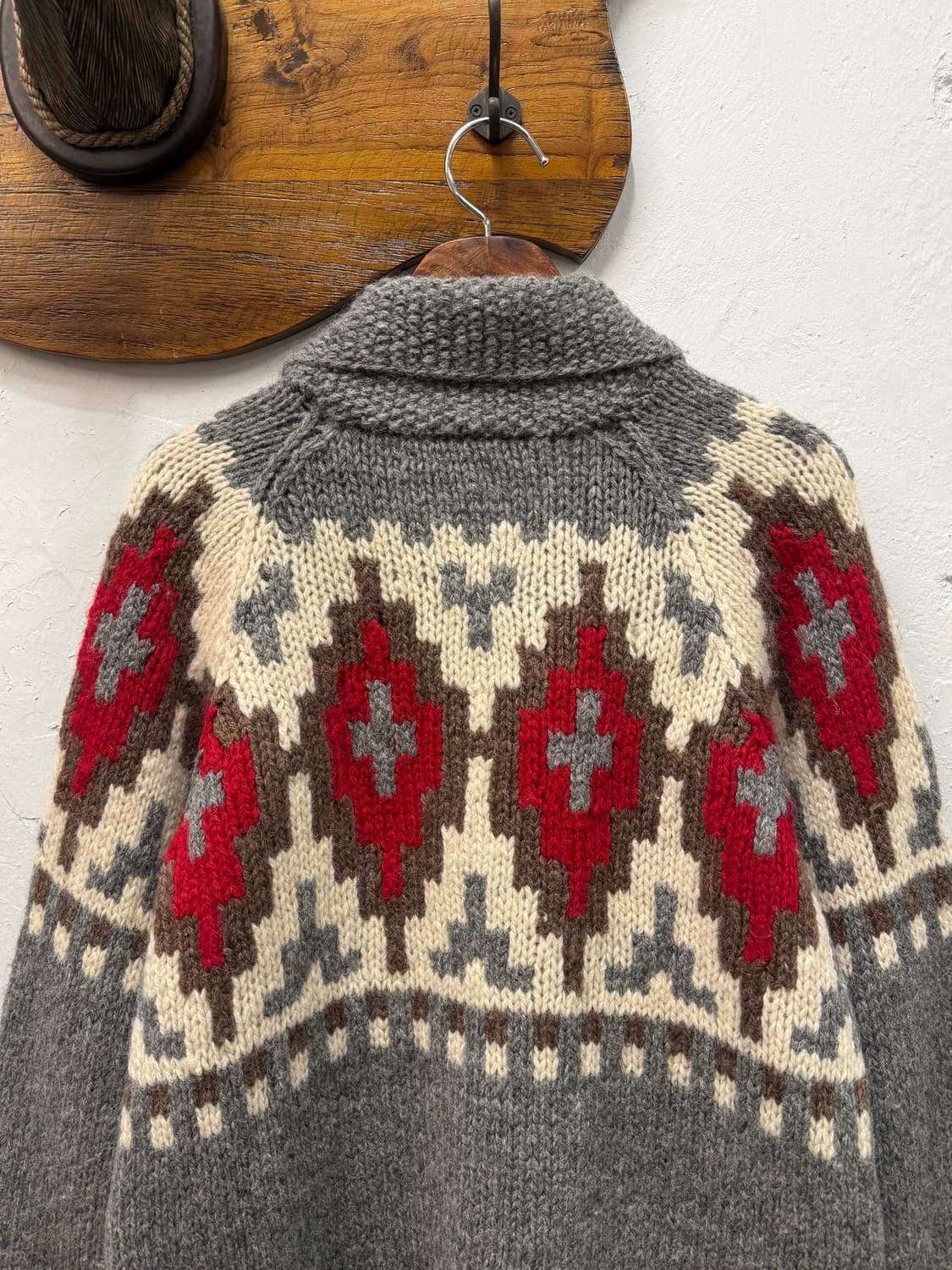 66) MELMO Nordic Pattern Wool Knit Zip-u 상품이미지5