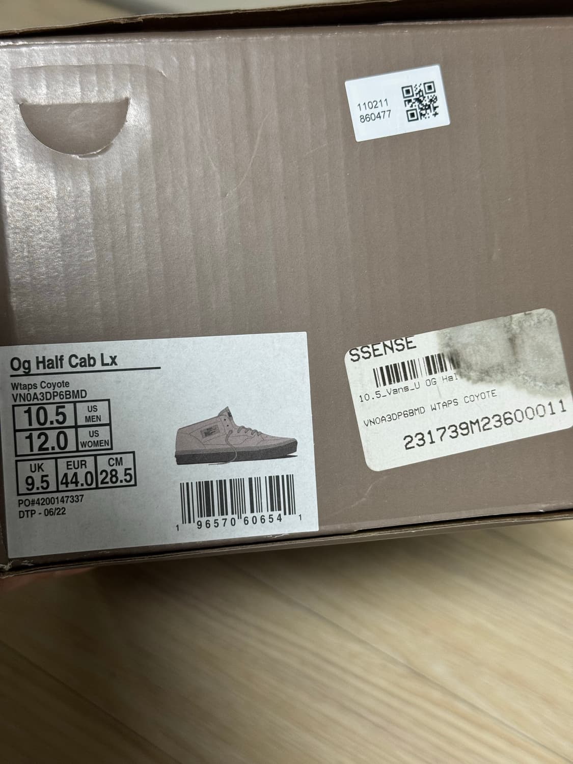 285) 반스 볼트 x 더블탭스 하프 캡 LX 코요테 vans wtaps 상품이미지4